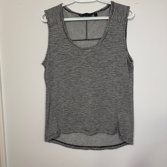 Athleta Black & White Striped Modal-Blend Top – Size S – Soft & Lightweight - Picture 4 of 12